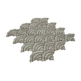 Zelfklevende Mozaïektegels Metaal | Waaier Grijs | 26,8×28,1 cm | Keuken, Bad & WC