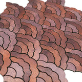 Zelfklevende Mozaïektegels Metaal | Waaier Koper | 26,8×28,1 cm | Keuken, Bad & WC