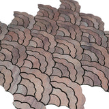 Zelfklevende Mozaïektegels Metaal | Waaier Mauve | 26,8×28,1 cm | Keuken, Bad & WC