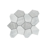 Zelfklevend Mozaïekpaneel | Polygoon Zilver | 30×26,2 cm | Metaal