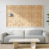 Rubberwood houten wandpaneel