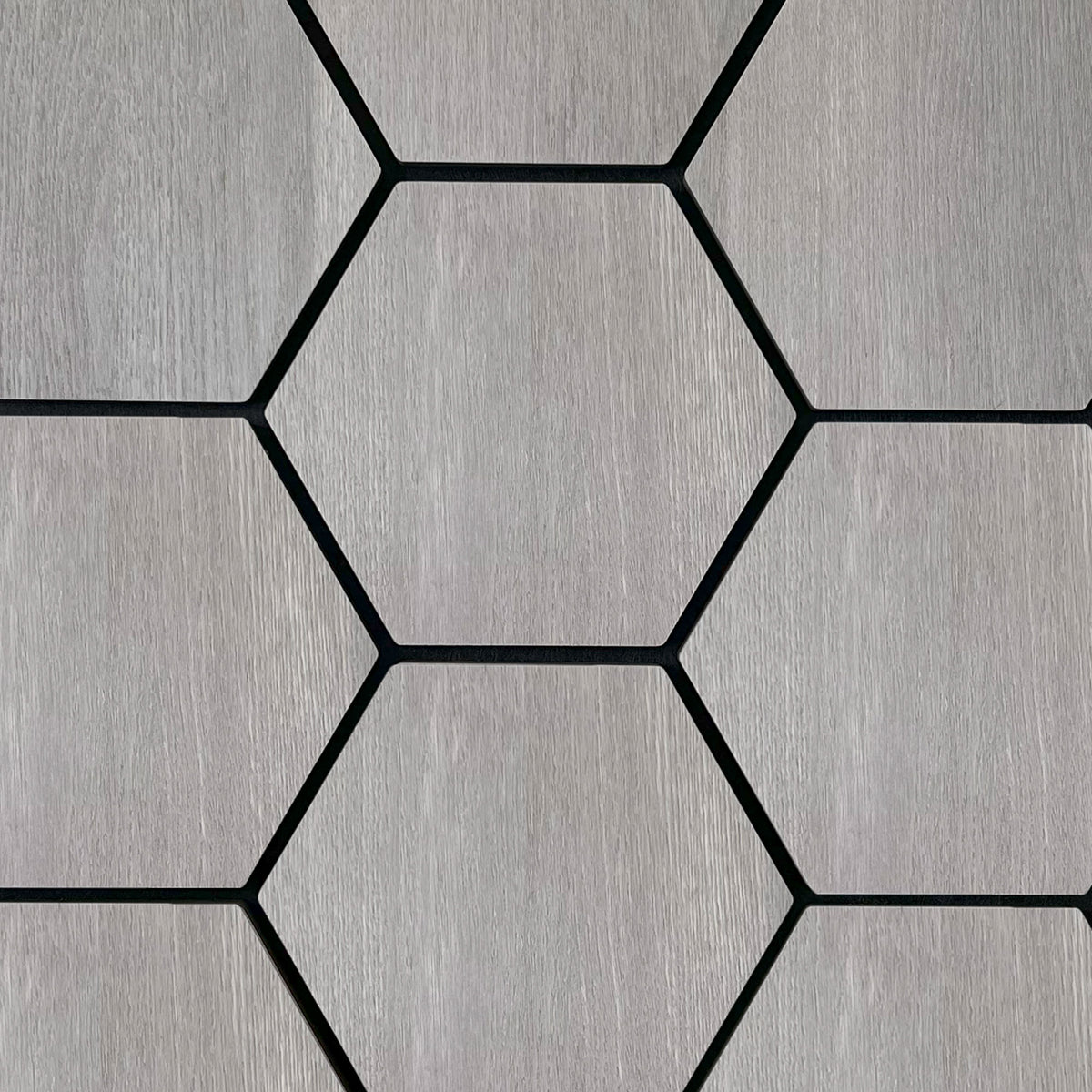 Sample hexagon wandpaneel grijs walnoot 4