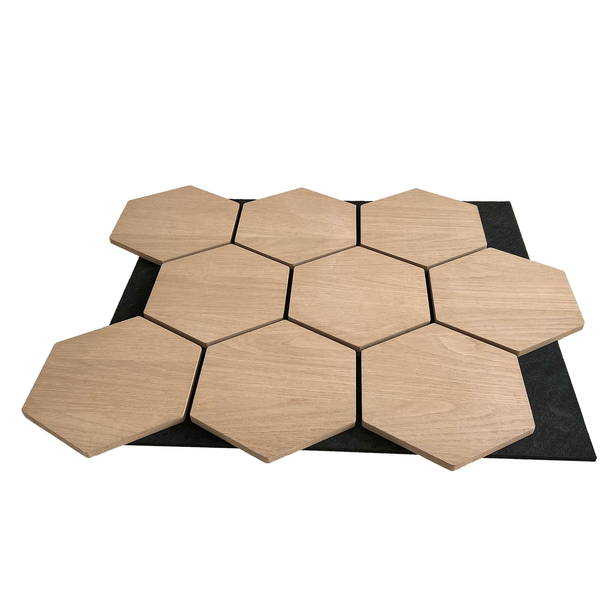 Sample hexagon wandpaneel naturel eiken 1