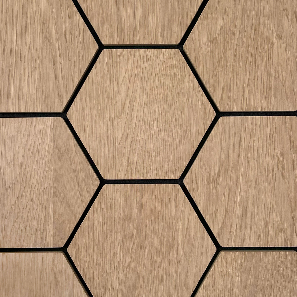 Sample hexagon wandpaneel naturel eiken 4