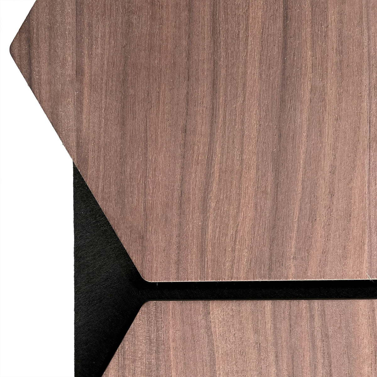 Sample hexagon wandpaneel walnoot 3