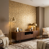 Steenstrip 3D Goud - woonkamer sfeerfoto