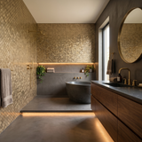 Visschub Goud - badkamer sfeerfoto