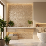 Pentagon 3D Champagne - badkamer sfeerbeeld
