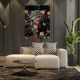 Canvas | Plexiglas Schilderij - Flower Woman