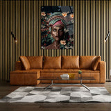 Canvas | Plexiglas Schilderij - Flower Woman