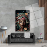 Canvas | Plexiglas Schilderij - Flower Woman