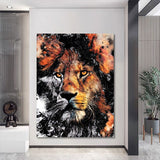 Canvas | Plexiglas Schilderij - Lion Head