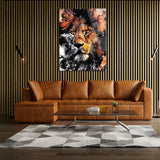 Canvas | Plexiglas Schilderij - Lion Head