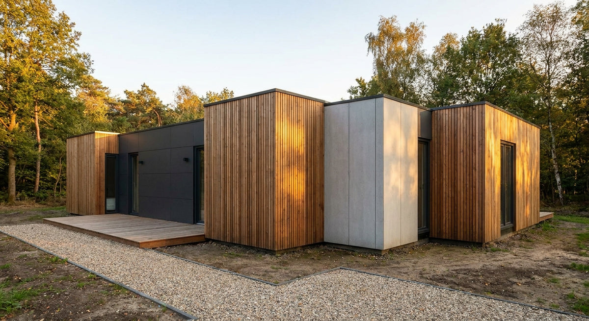 Gevelpanelen voor een prefab of modulaire woning