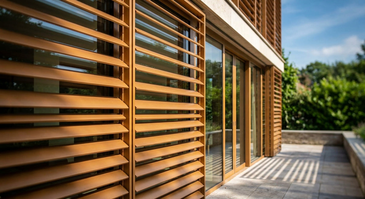 Louvre gevelpanelen voor privacy en zonwering