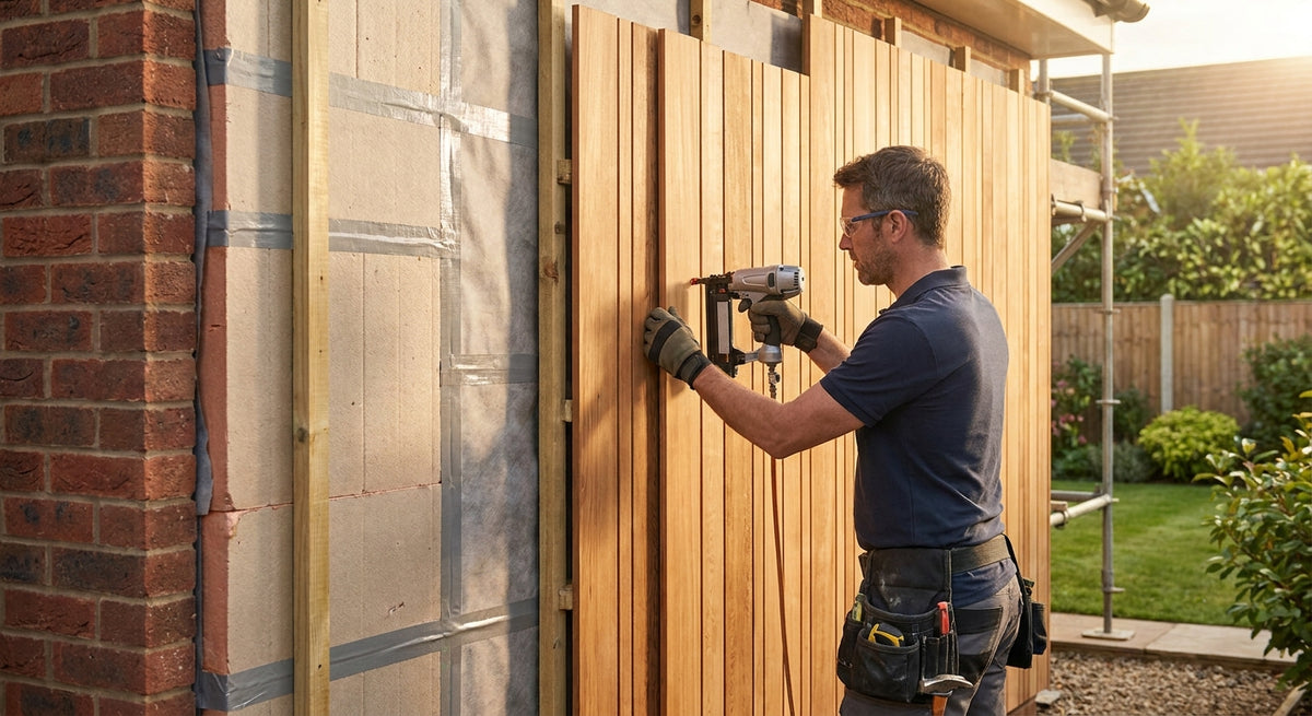 Houten gevelbekleding op een spouwmuur aanbrengen
