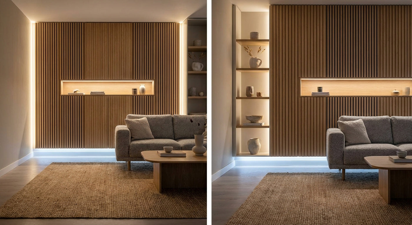 Akupanelen met ledverlichting combineren