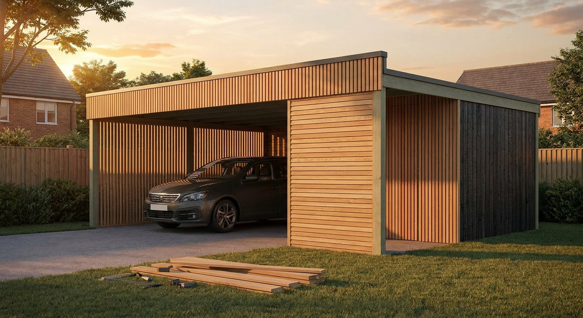 Houten gevelbekleding carport: opties en montage