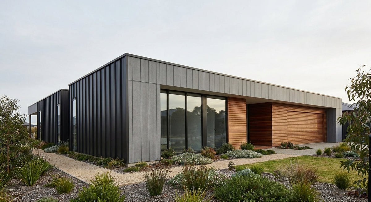 Gevelpanelen voor een plat dak woning: opties