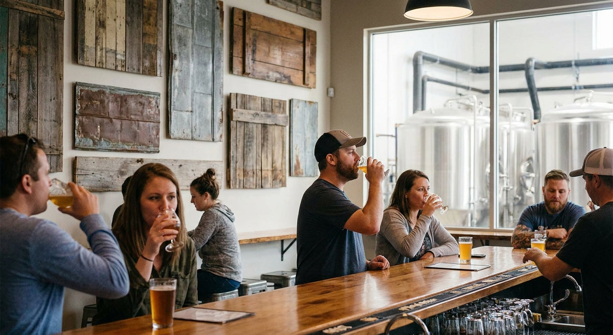 Wandpanelen voor een brouwerij of proeflokaal