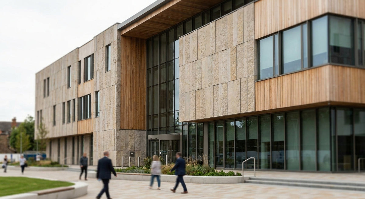 Gevelbekleding voor een gemeentehuis of overheidsgebouw