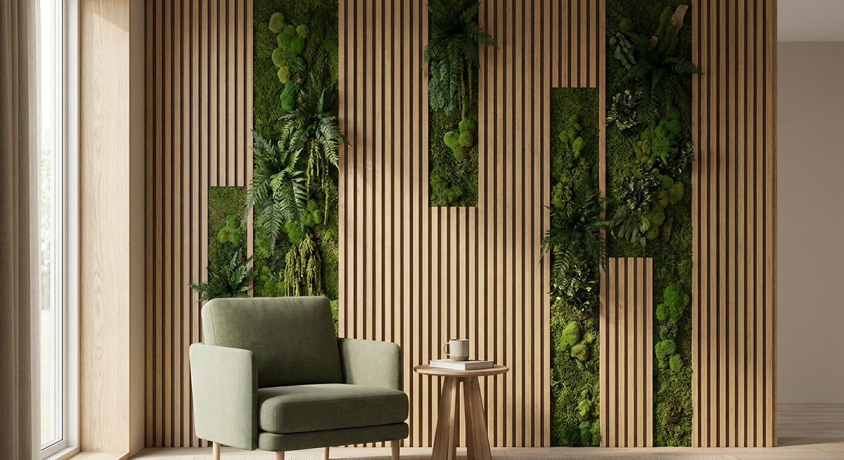 Akupanel forest voor een groene wanddecoratie