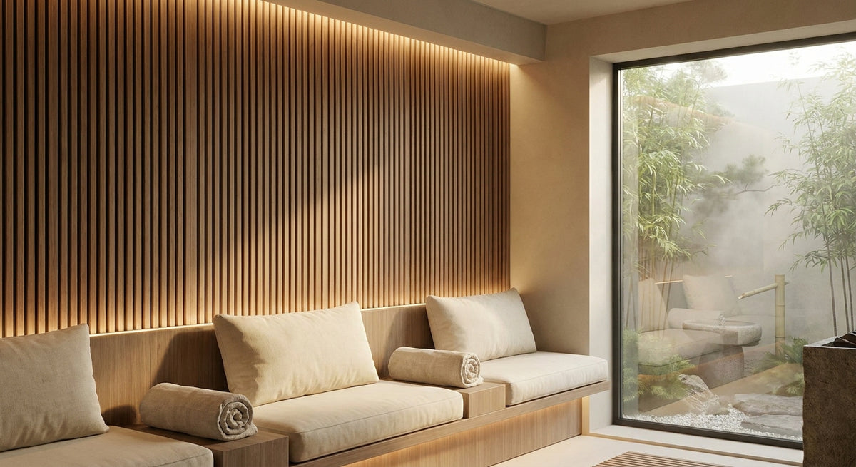 Wandpanelen voor een wellness en spa interieur