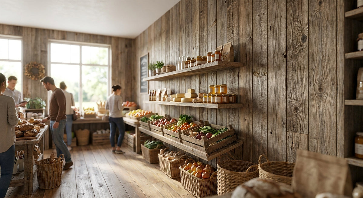 Wandpanelen voor een boerderijwinkel of streekproductenwinkel
