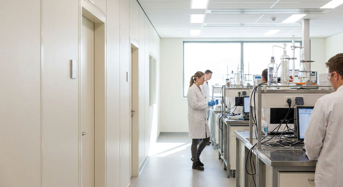 Wandpanelen voor een testcentrum of laboratorium
