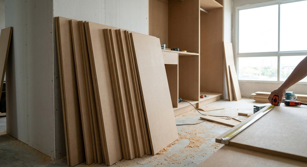 MDF platen voor interieurwanden en meubelbouw