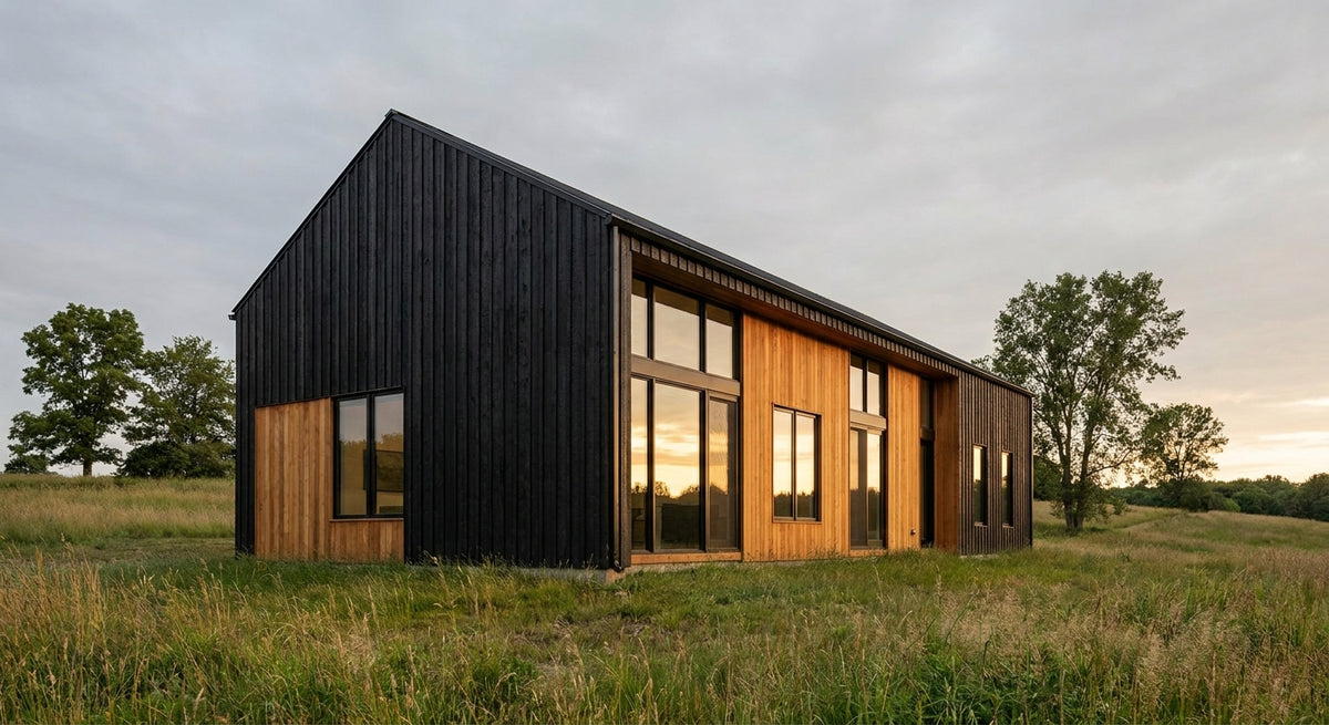 Houten gevelbekleding voor een moderne schuur