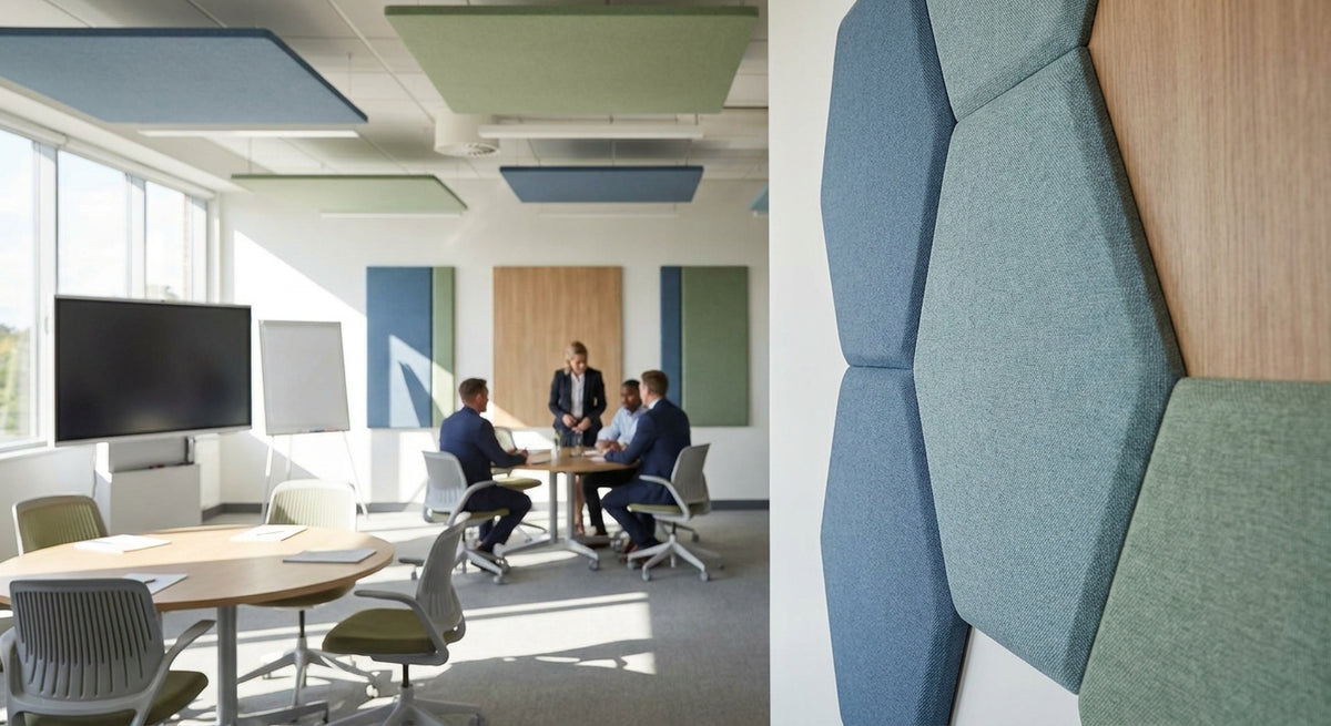 Akoestische panelen voor een trainingscentrum of opleidingsinstituut