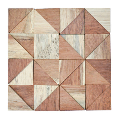 3D Houten Wandpaneel, Merbau Hout | 30×30 cm