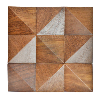 3D Houten Wandpaneel, Cumaru Deep | 30×30 cm