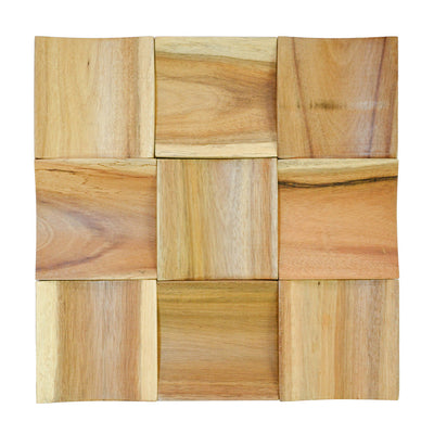 3D Houten Wandpaneel, Timeless Teak | 30×30 cm