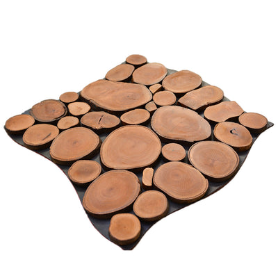 3D Houten Wandpaneel, Lychee | 30×30 cm
