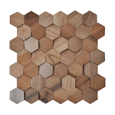 3D Houten Wandpaneel, Walnoot Velvet | 31×30 cm