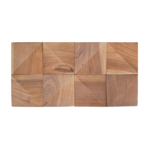 Houten Mozaïekpaneel | Slim Walnoot | 20×40 cm | Hout | Tegel