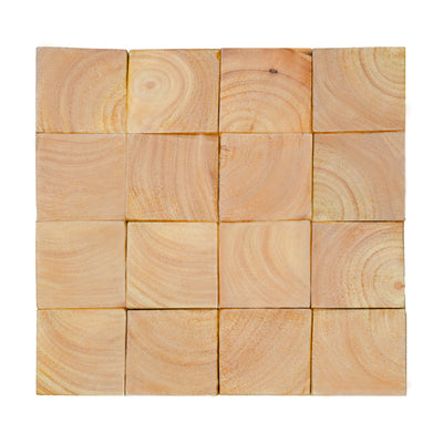 3D Houten Wandpaneel, Rubberwood | 30×30 cm