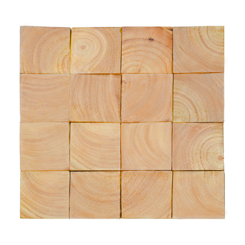 Houten Mozaïekpaneel | Rubberwood | 30×30 cm | Hout | Tegel