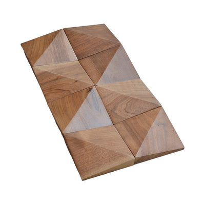 3D Houten Wandpaneel, Slim Walnoot | 20×40 cm