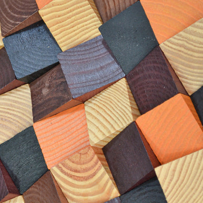 3D Houten Wandpaneel, Bold Pine | 30×30 cm
