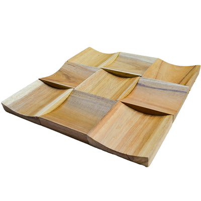 3D Houten Wandpaneel, Timeless Teak | 30×30 cm
