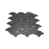 Zelfklevende Mozaïektegels Metaal | Waaier Zwart | 26,8×28,1 cm | Keuken, Bad & WC