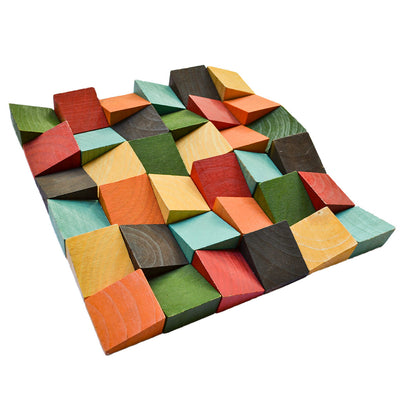 3D Houten Wandpaneel, Dark Pine | 30×30 cm