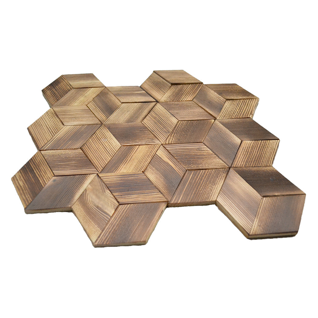 3D Houten Wandpaneel, Fresh Pine | 30×35 cm