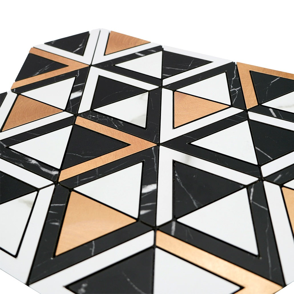 Driehoek Zwart Wit-Goud - productfoto glans 4