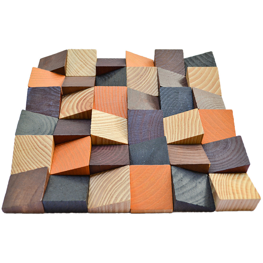 3D Houten Wandpaneel, Bold Pine | 30×30 cm