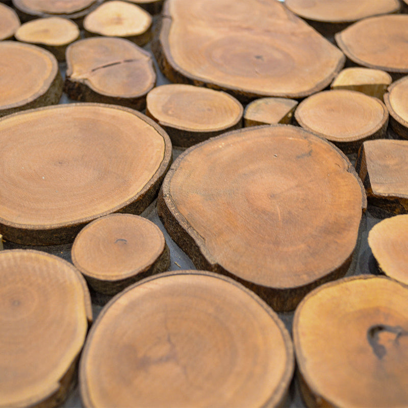 Houten Mozaïekpaneel | Lychee | 30×30 cm | Hout | Tegel