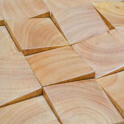 3D Houten Wandpaneel, Rubberwood | 30×30 cm